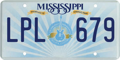 MS license plate LPL679