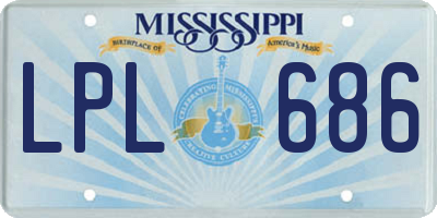 MS license plate LPL686