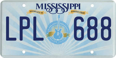 MS license plate LPL688