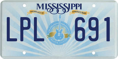 MS license plate LPL691