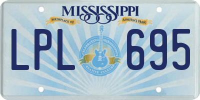 MS license plate LPL695
