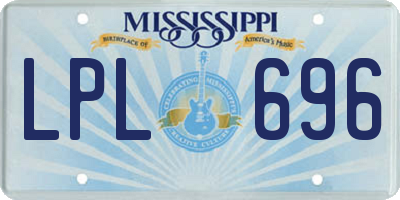 MS license plate LPL696