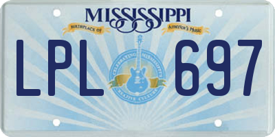 MS license plate LPL697