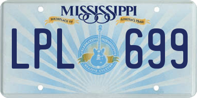 MS license plate LPL699