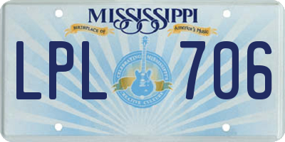 MS license plate LPL706