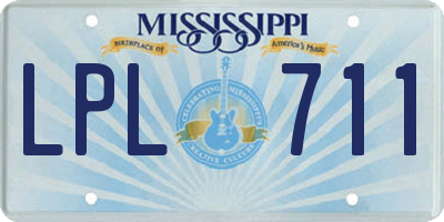 MS license plate LPL711