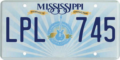 MS license plate LPL745