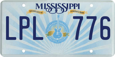 MS license plate LPL776