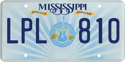 MS license plate LPL810
