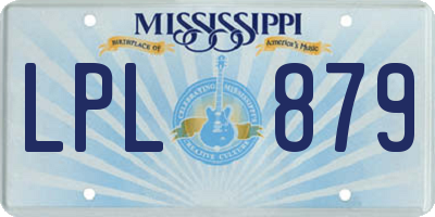 MS license plate LPL879