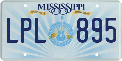 MS license plate LPL895