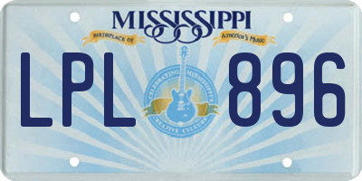 MS license plate LPL896
