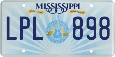 MS license plate LPL898