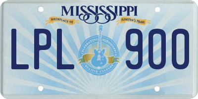 MS license plate LPL900