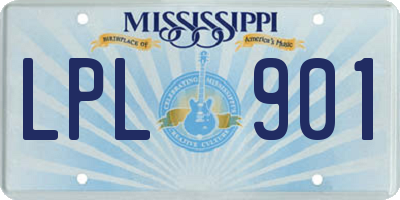 MS license plate LPL901