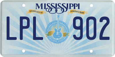 MS license plate LPL902