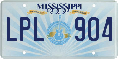 MS license plate LPL904