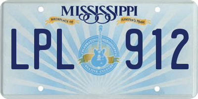 MS license plate LPL912