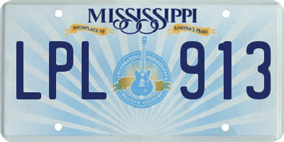 MS license plate LPL913