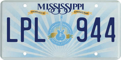 MS license plate LPL944
