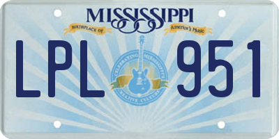 MS license plate LPL951
