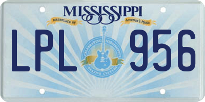 MS license plate LPL956