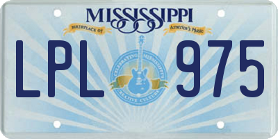 MS license plate LPL975