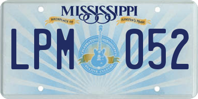 MS license plate LPM052