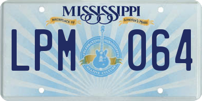 MS license plate LPM064