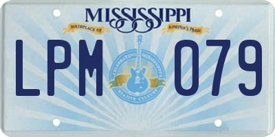MS license plate LPM079