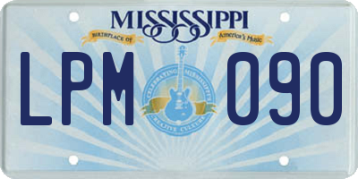 MS license plate LPM090