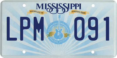 MS license plate LPM091