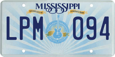 MS license plate LPM094