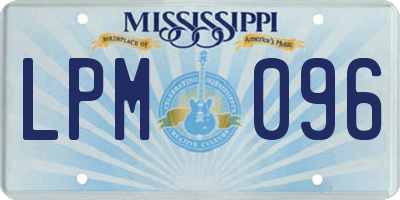 MS license plate LPM096