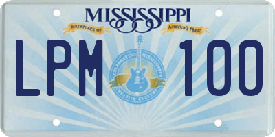 MS license plate LPM100