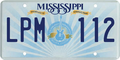 MS license plate LPM112