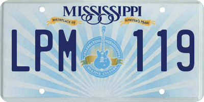 MS license plate LPM119