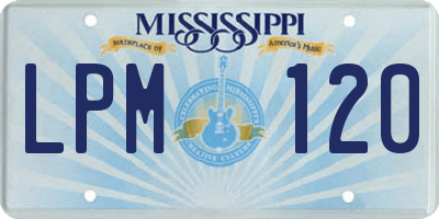 MS license plate LPM120