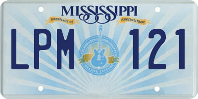 MS license plate LPM121