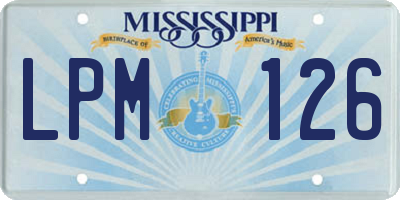 MS license plate LPM126