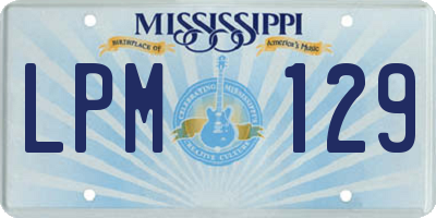 MS license plate LPM129