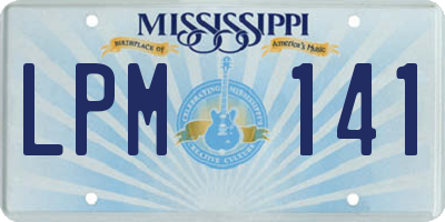 MS license plate LPM141