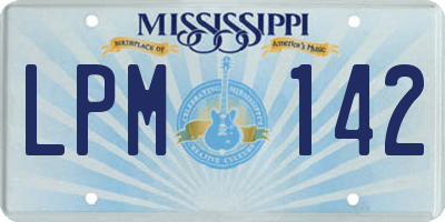 MS license plate LPM142