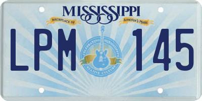 MS license plate LPM145