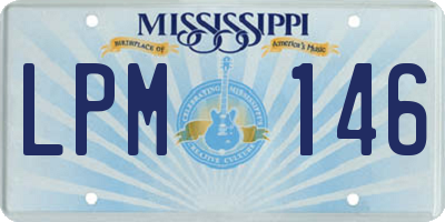 MS license plate LPM146