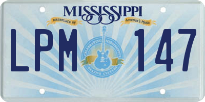 MS license plate LPM147