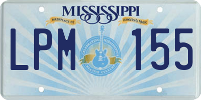 MS license plate LPM155