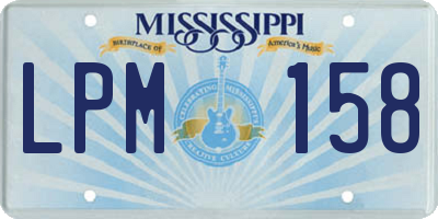 MS license plate LPM158