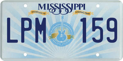 MS license plate LPM159