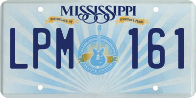 MS license plate LPM161